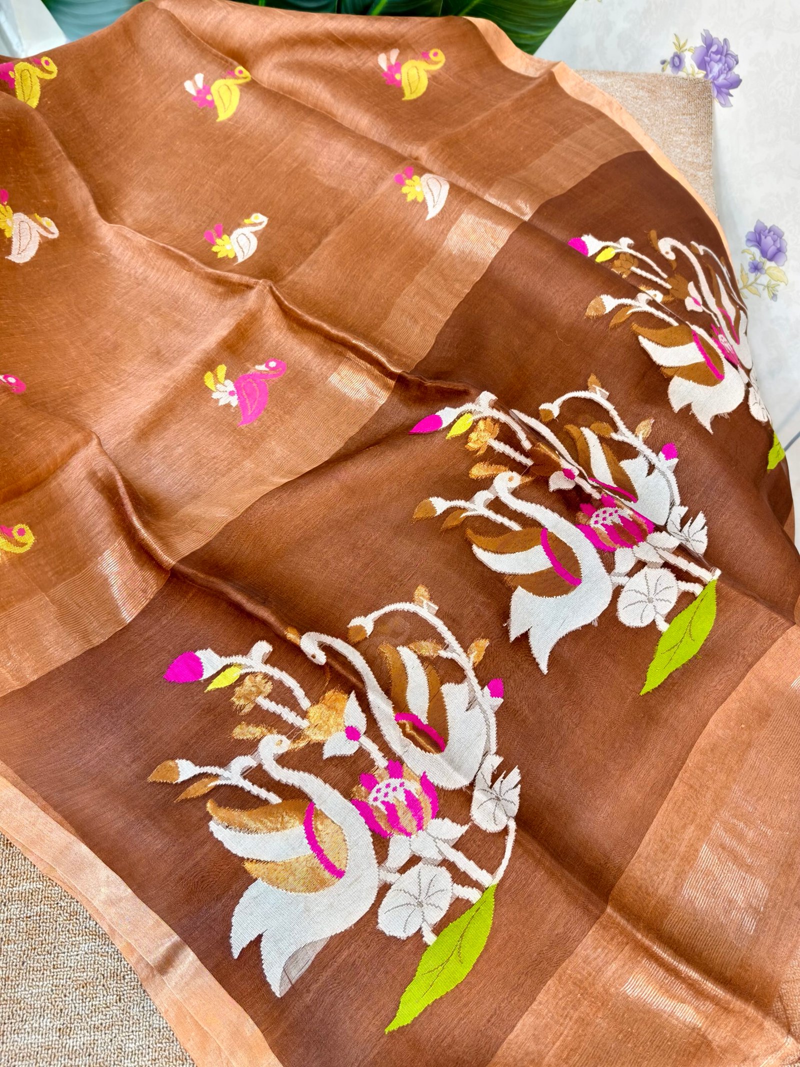 Handloom Linen Silk Jamdhani