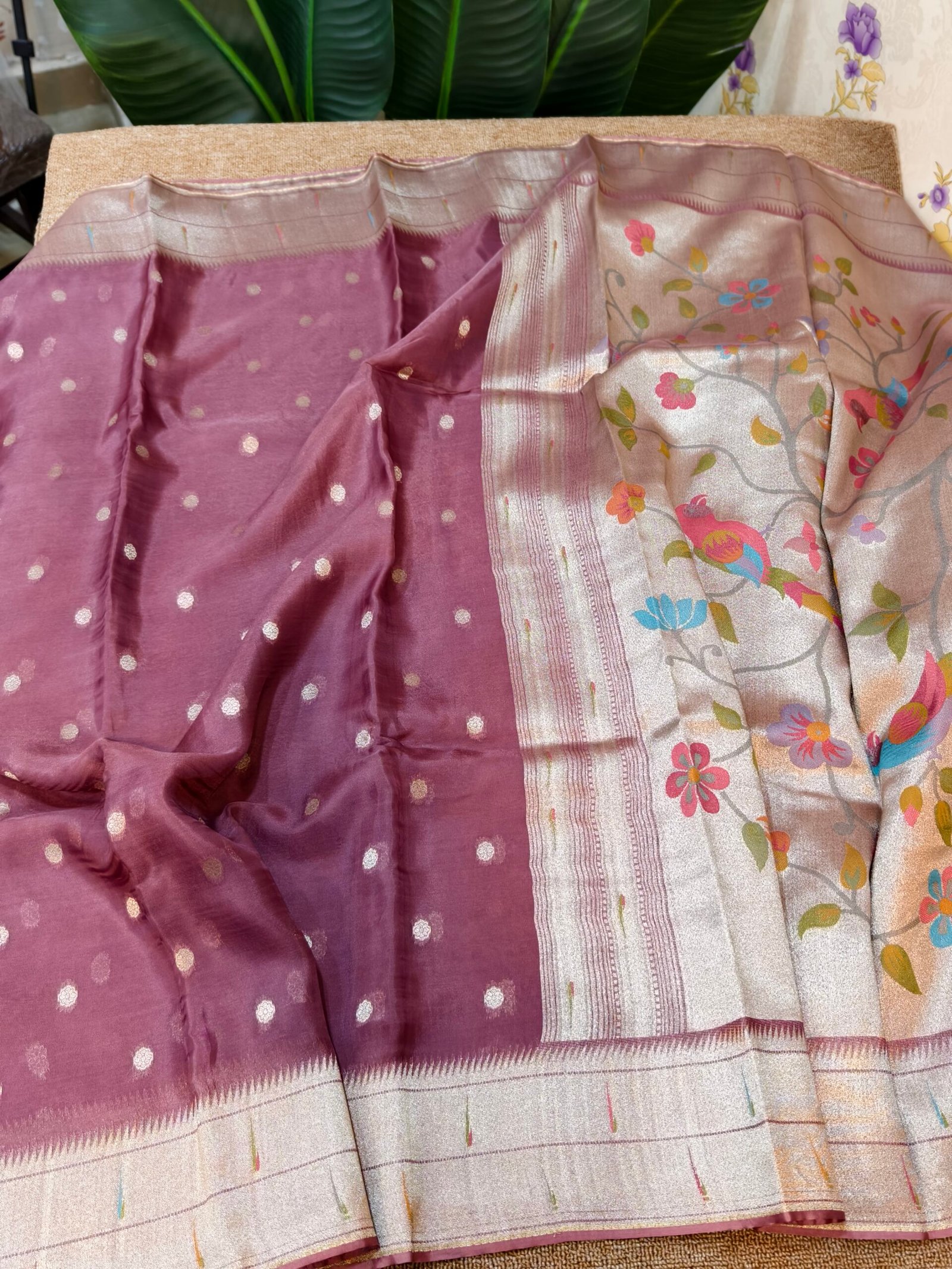 Pure banarasi organza paithani silk - Image 4