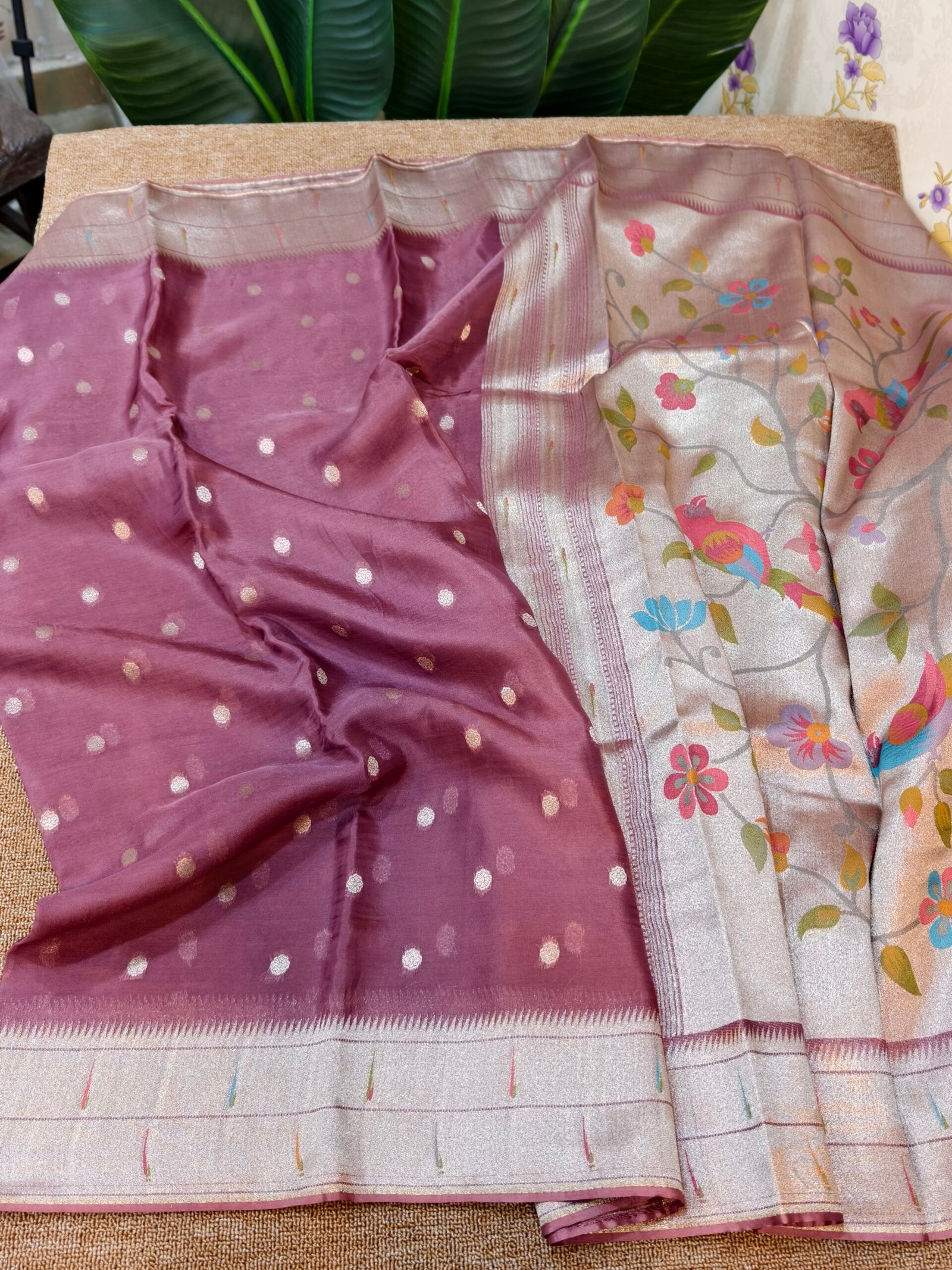 Pure banarasi organza paithani silk - Image 2