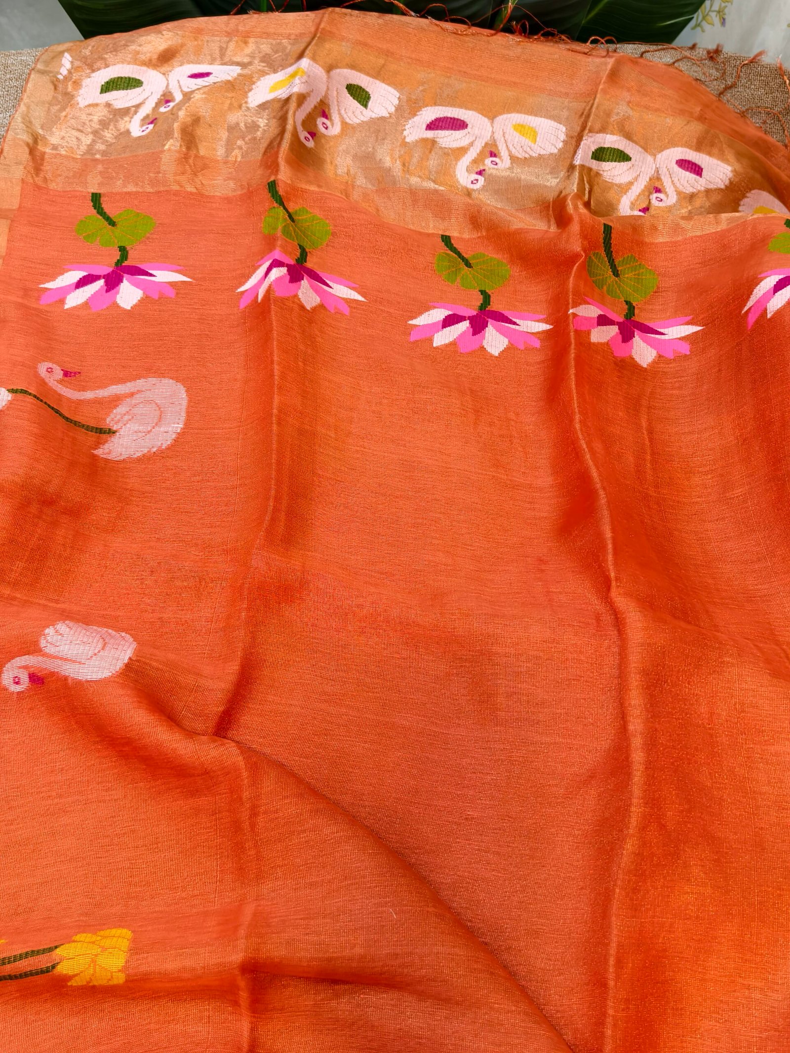 Handloom Linen Silk Tissue Jamdhani - Image 2