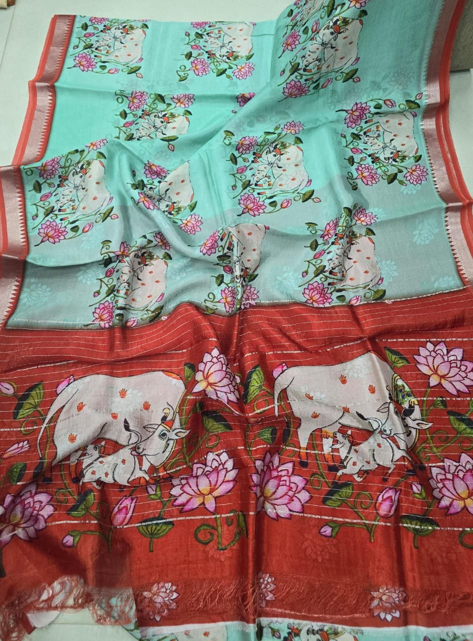 Pure mangalagiri handloom saree