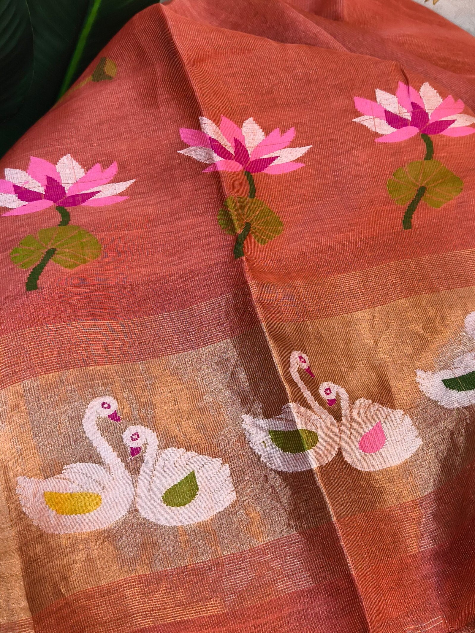 Handloom Linen Silk Tissue Jamdhani - Image 2