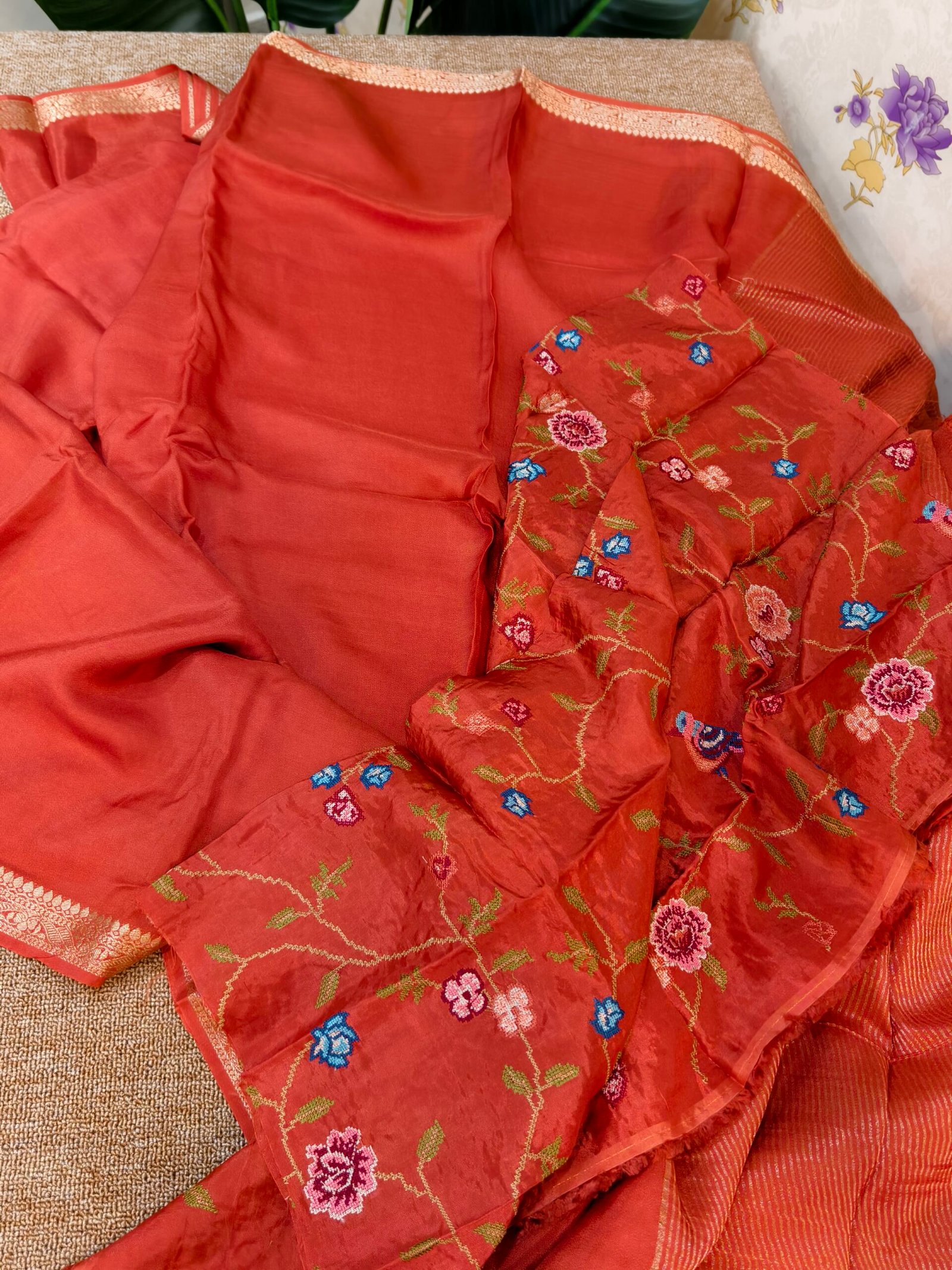 Premium mysore crape silk saree