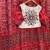 Handmade azrak model silk saree