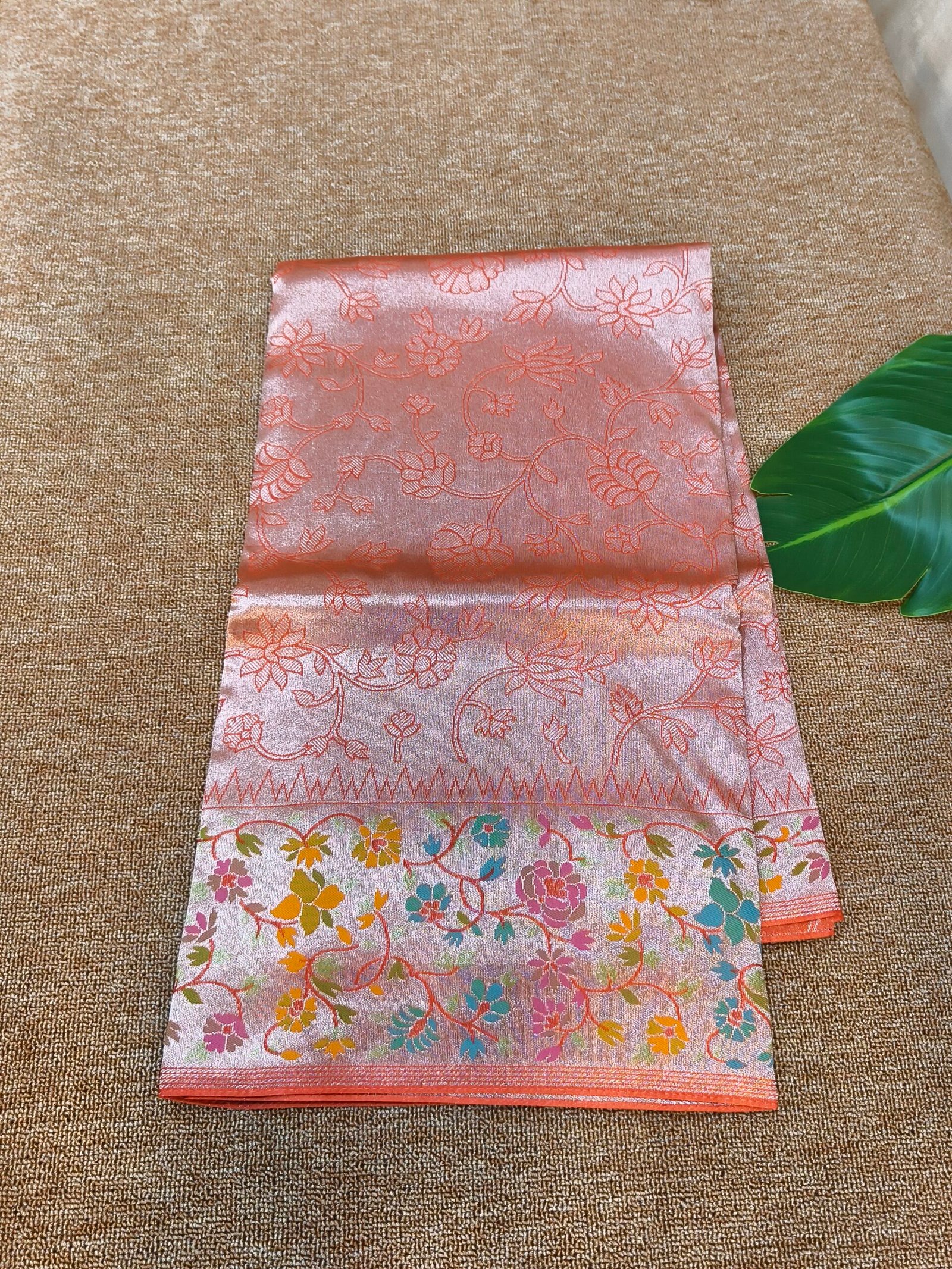 Banarasi meenakari tissue saree
