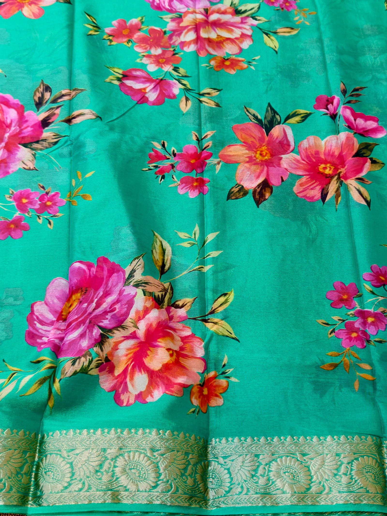 Pure Chinon digital printed saree - Image 2