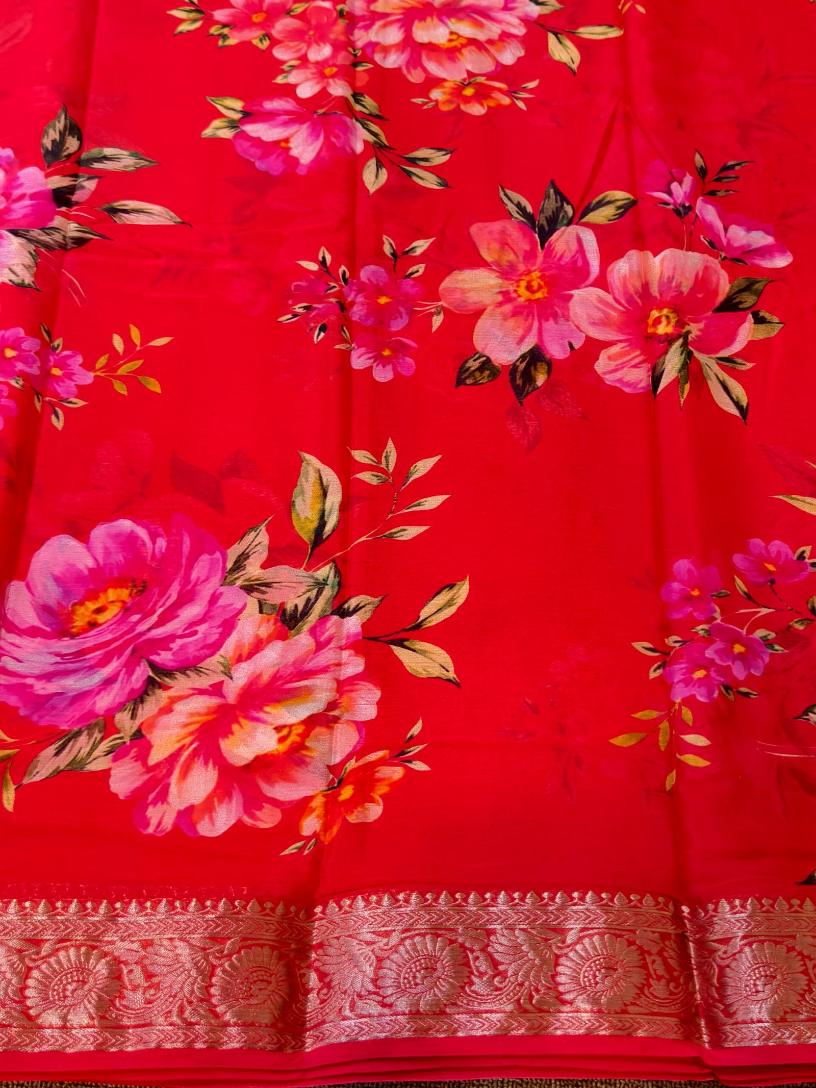 Pure Chinon digital printed saree - Image 2