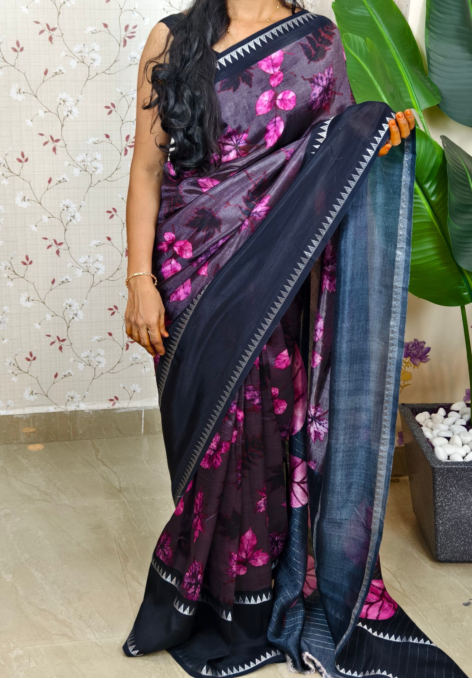 Digital printed pure mangalagiri saree - Image 2