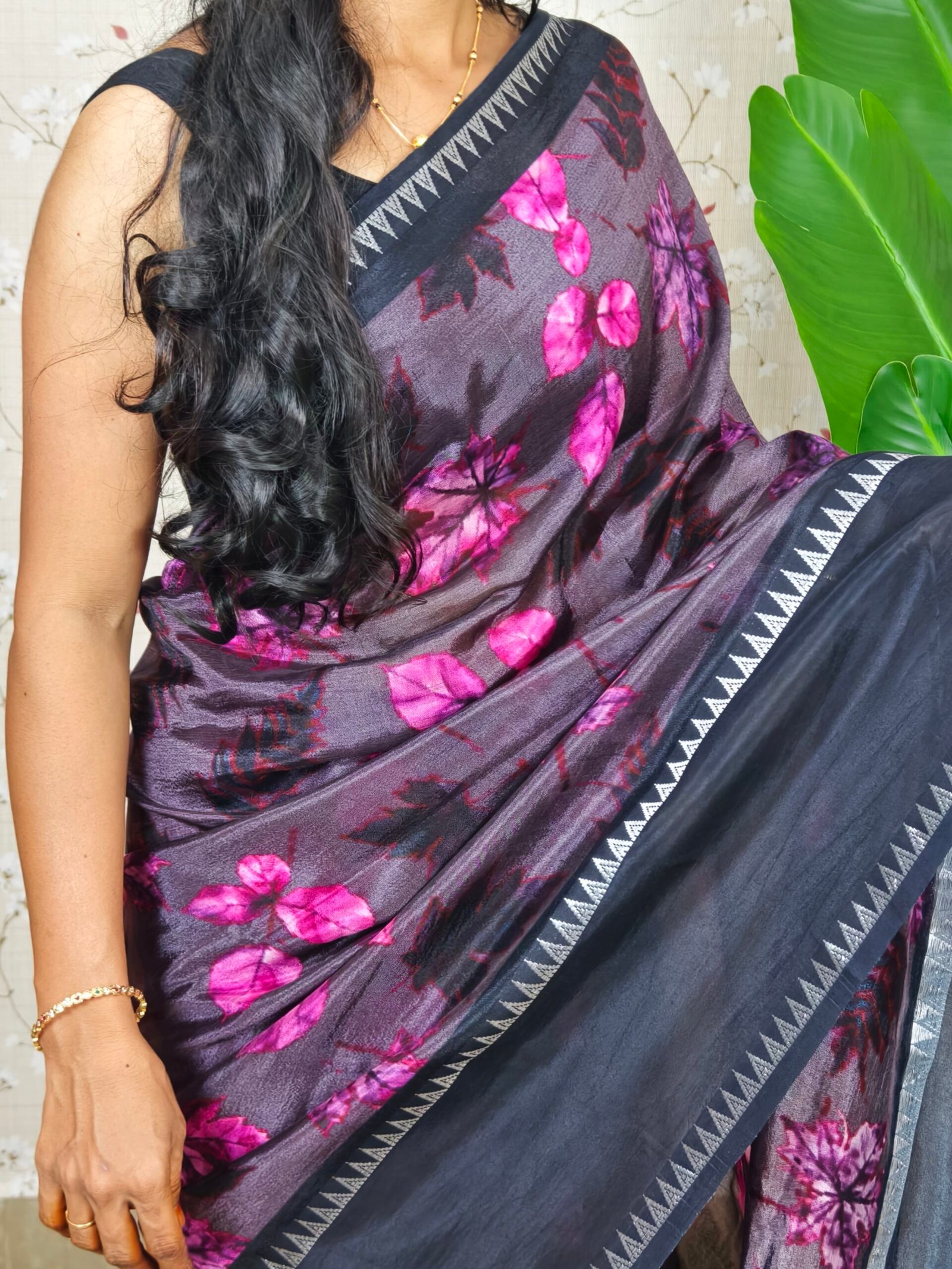 Digital printed pure mangalagiri saree - Image 3